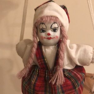 Ceramic hand painted vintage doll